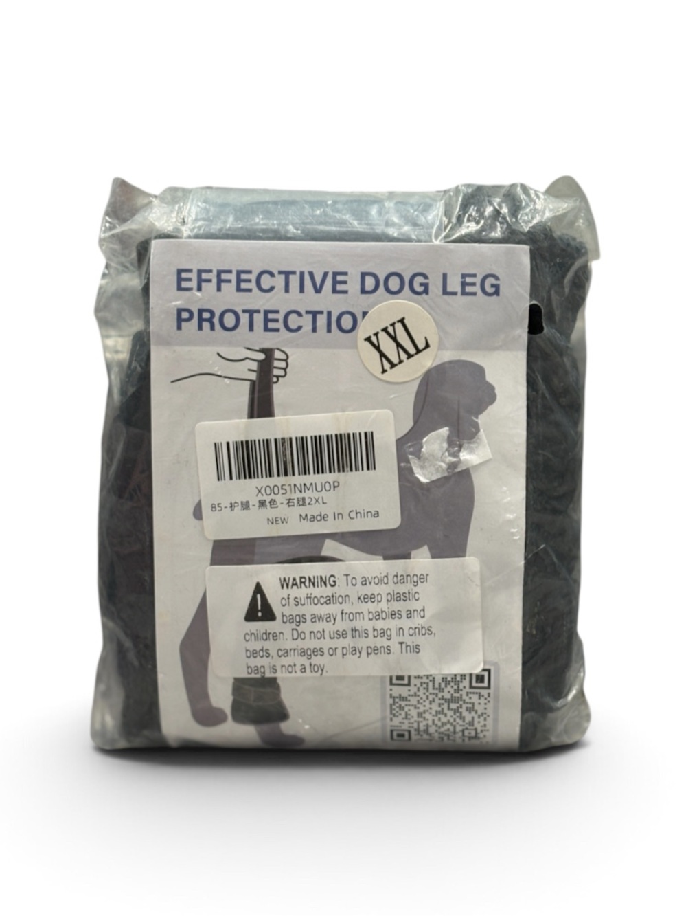 Effective Dog Leg Protection Sleeve - Black, XXL